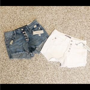 NWT Just USA Women's Small Denim and White Shorts Bundle Small Pink Lily